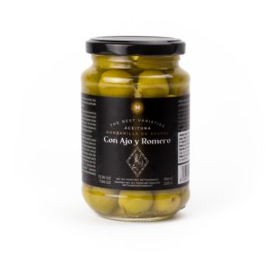 Oliwka Manzanilla z czosnkiem i rozmarynem 350 g